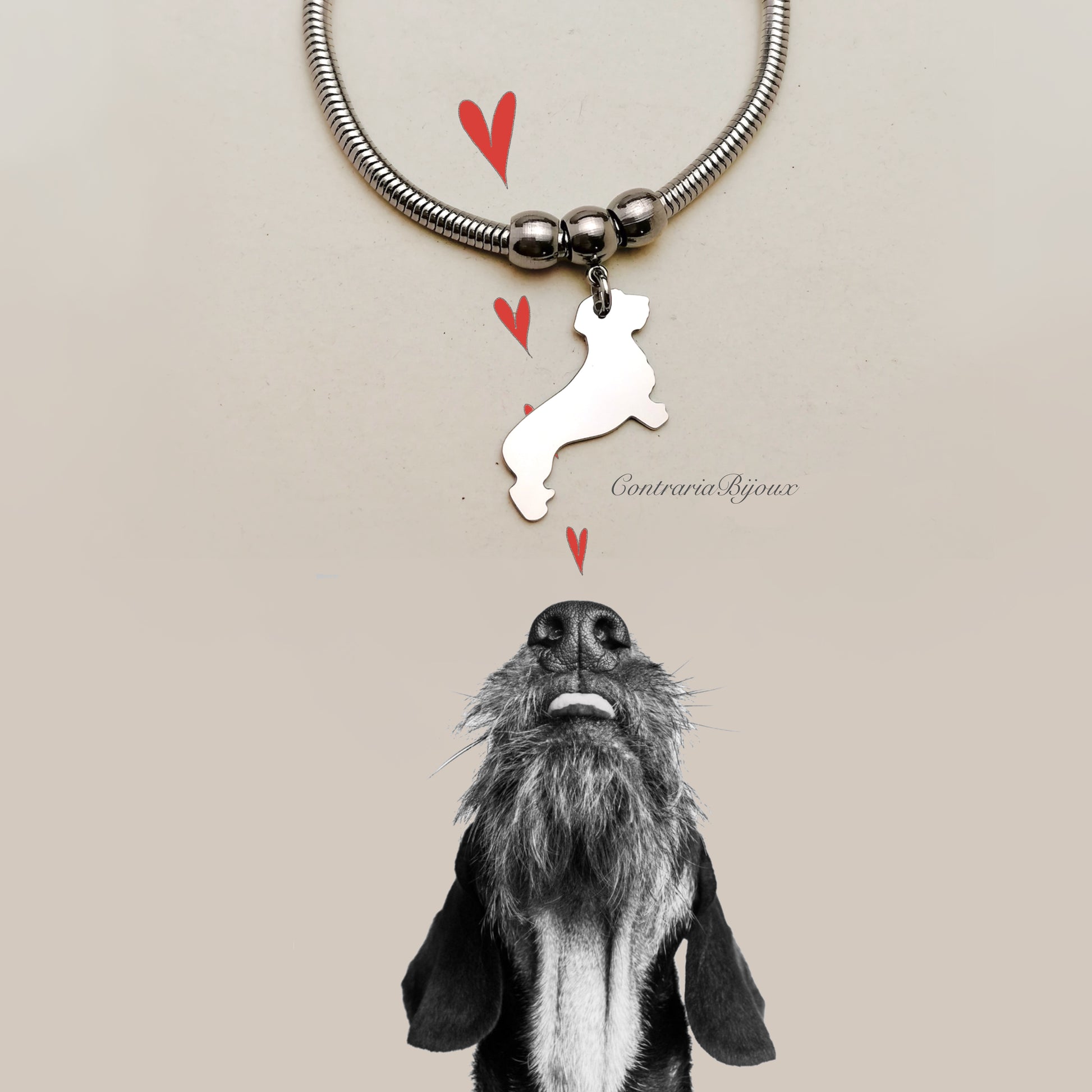 Bracciale cane Bassotto pelo ruvido - ContrariaBijoux