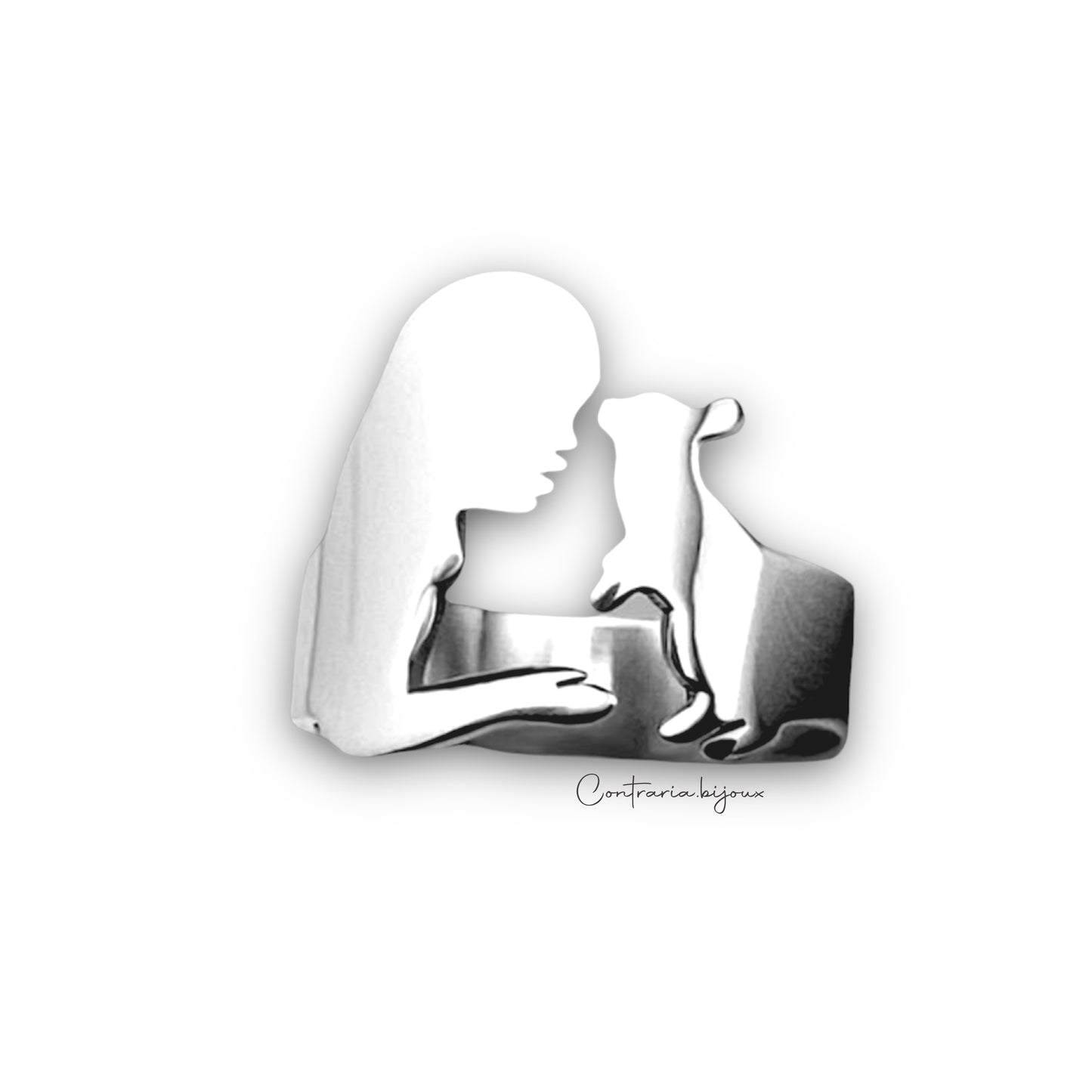 Anello Coniglio e ragazza - ContrariaBijoux