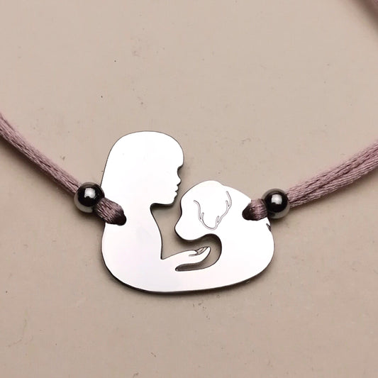 Bracciale con Cane e Ragazza - ContrariaBijoux