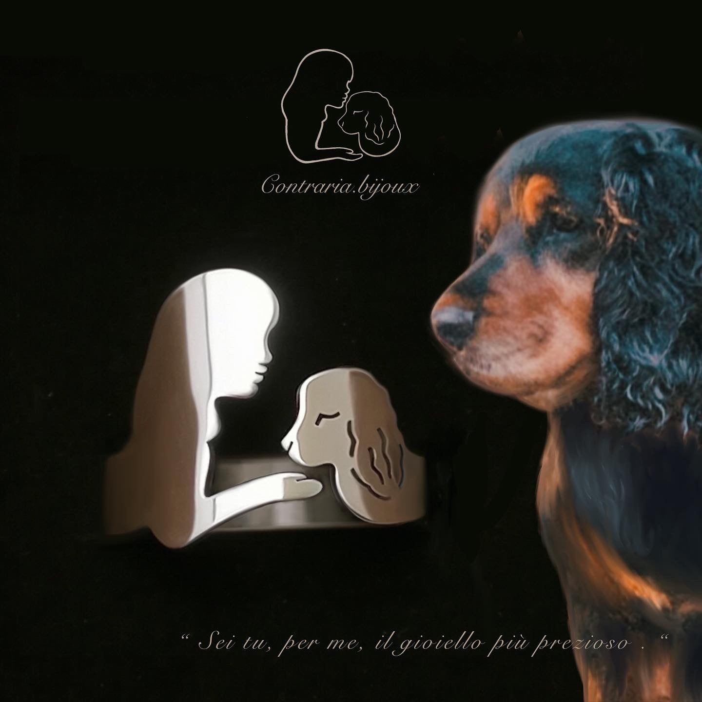 Anello Cocker e Ragazza - ContrariaBijoux