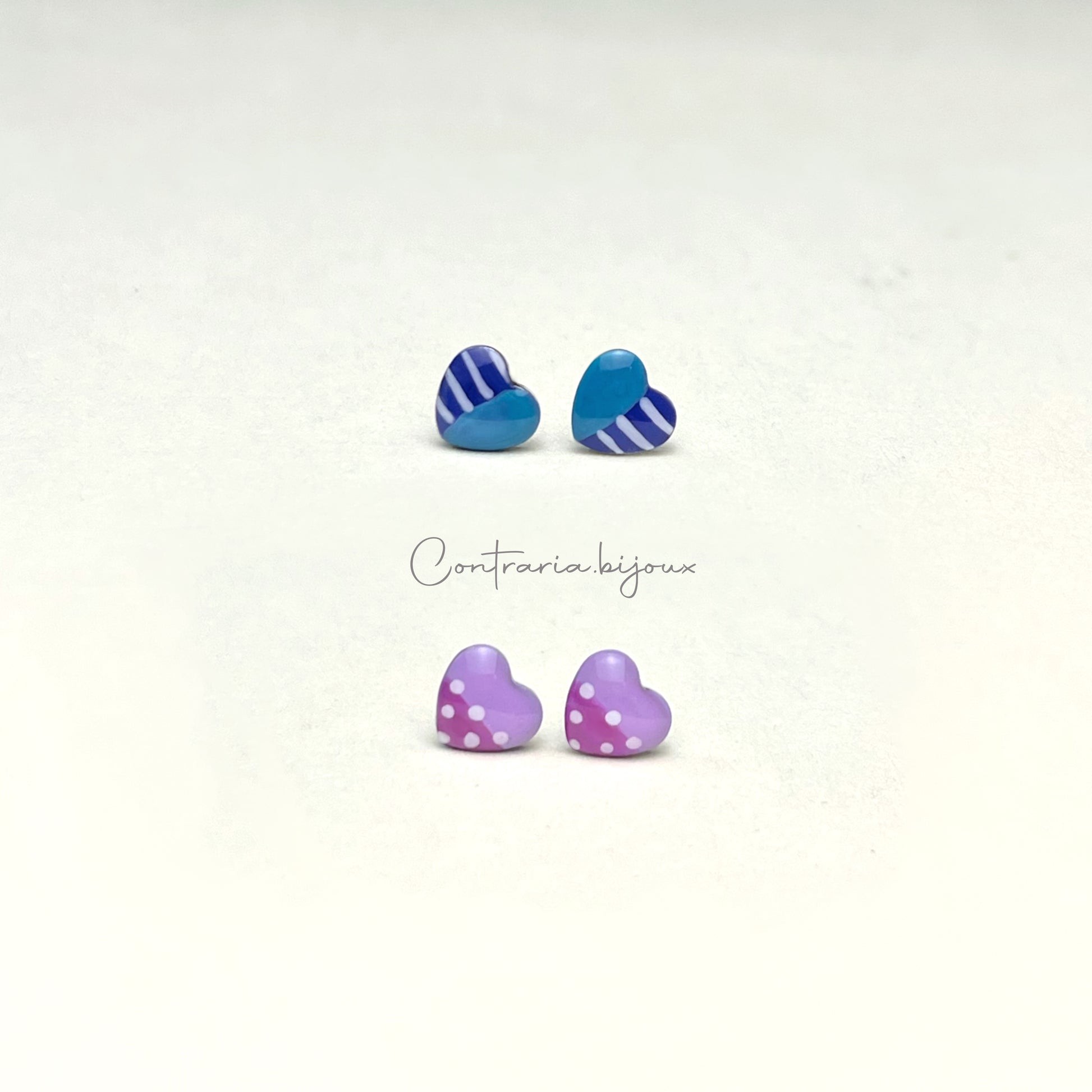 Orecchini cuori / cuore - ContrariaBijoux