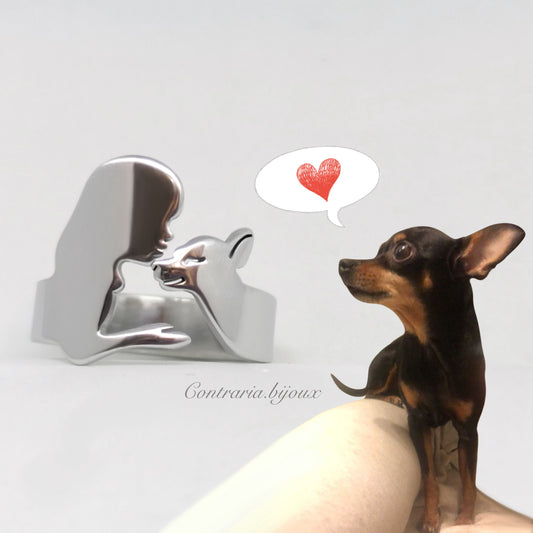 Anello ragazza e Pincher - ContrariaBijoux