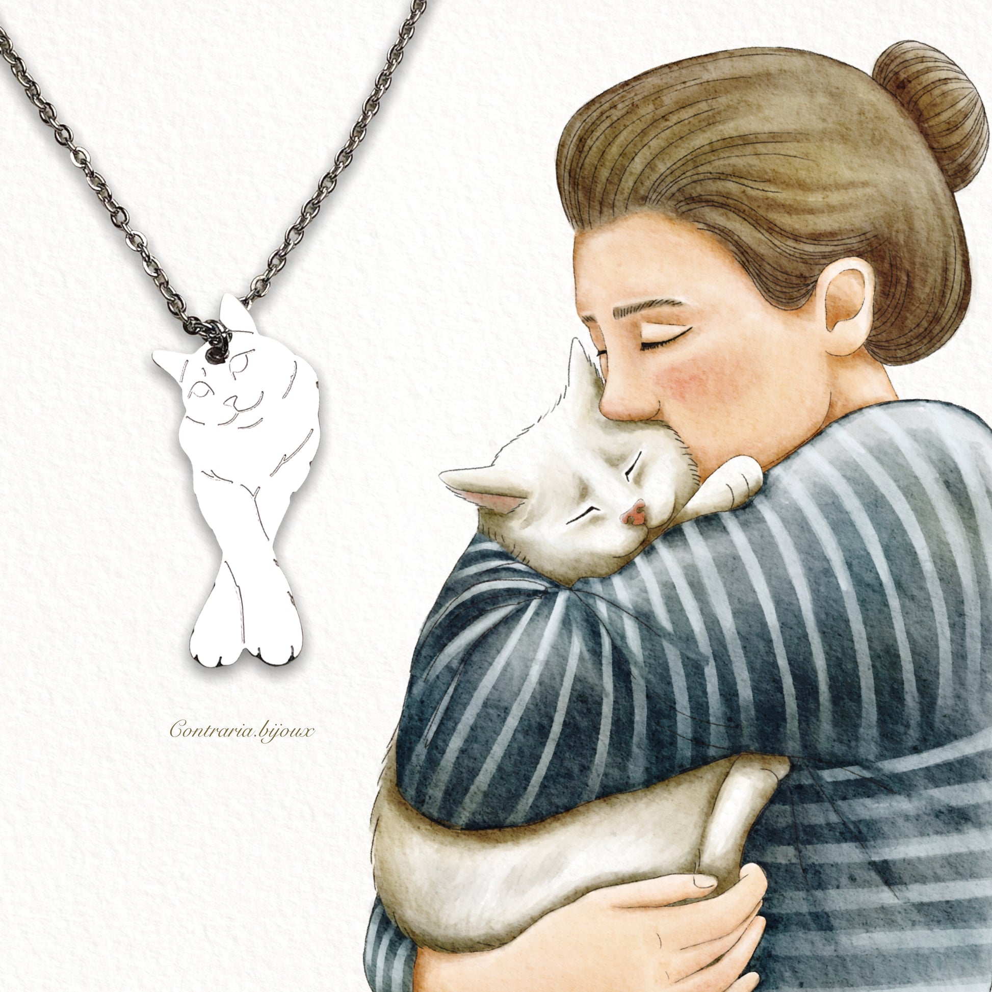 Collana Gatto sdraiato - ContrariaBijoux