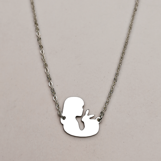 Collana con Coniglio e Ragazza - ContrariaBijoux