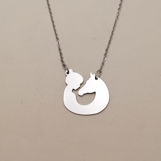 Collana con Cavallo e Ragazza - ContrariaBijoux