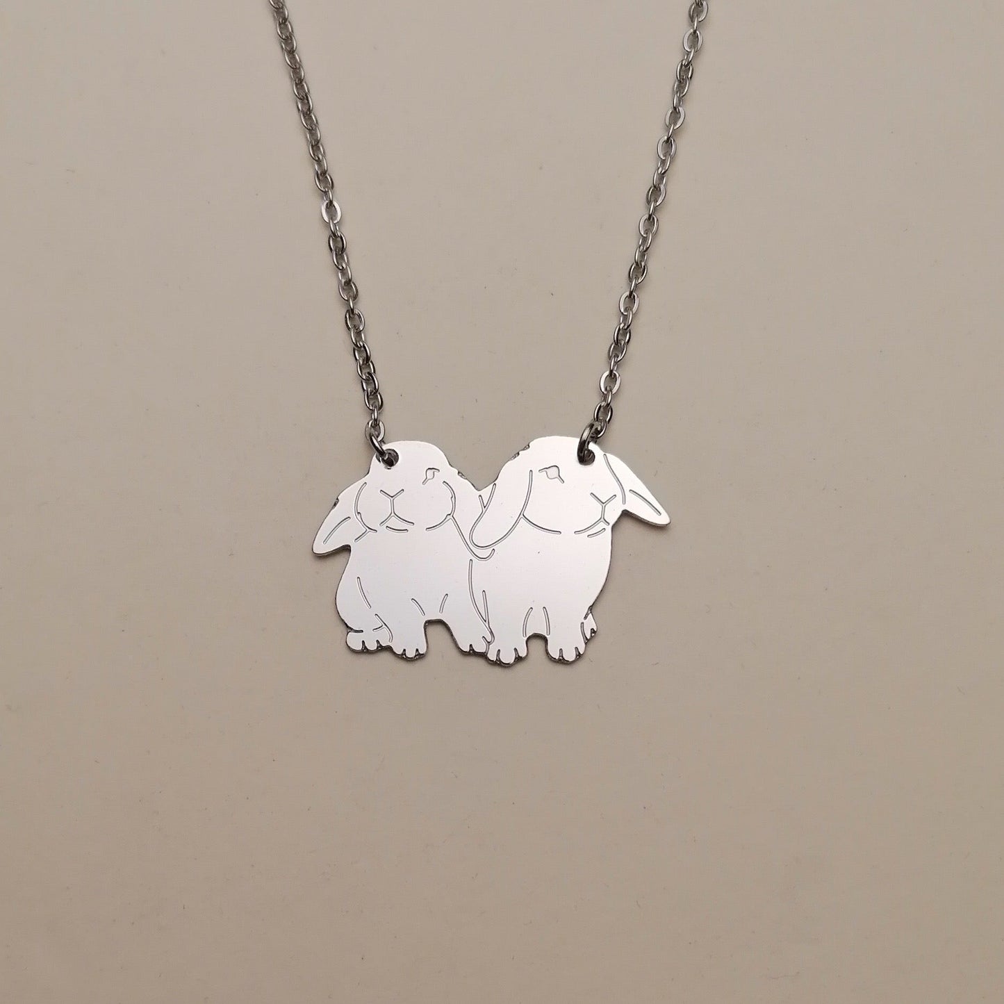 Collana coppia conigli ariete - ContrariaBijoux