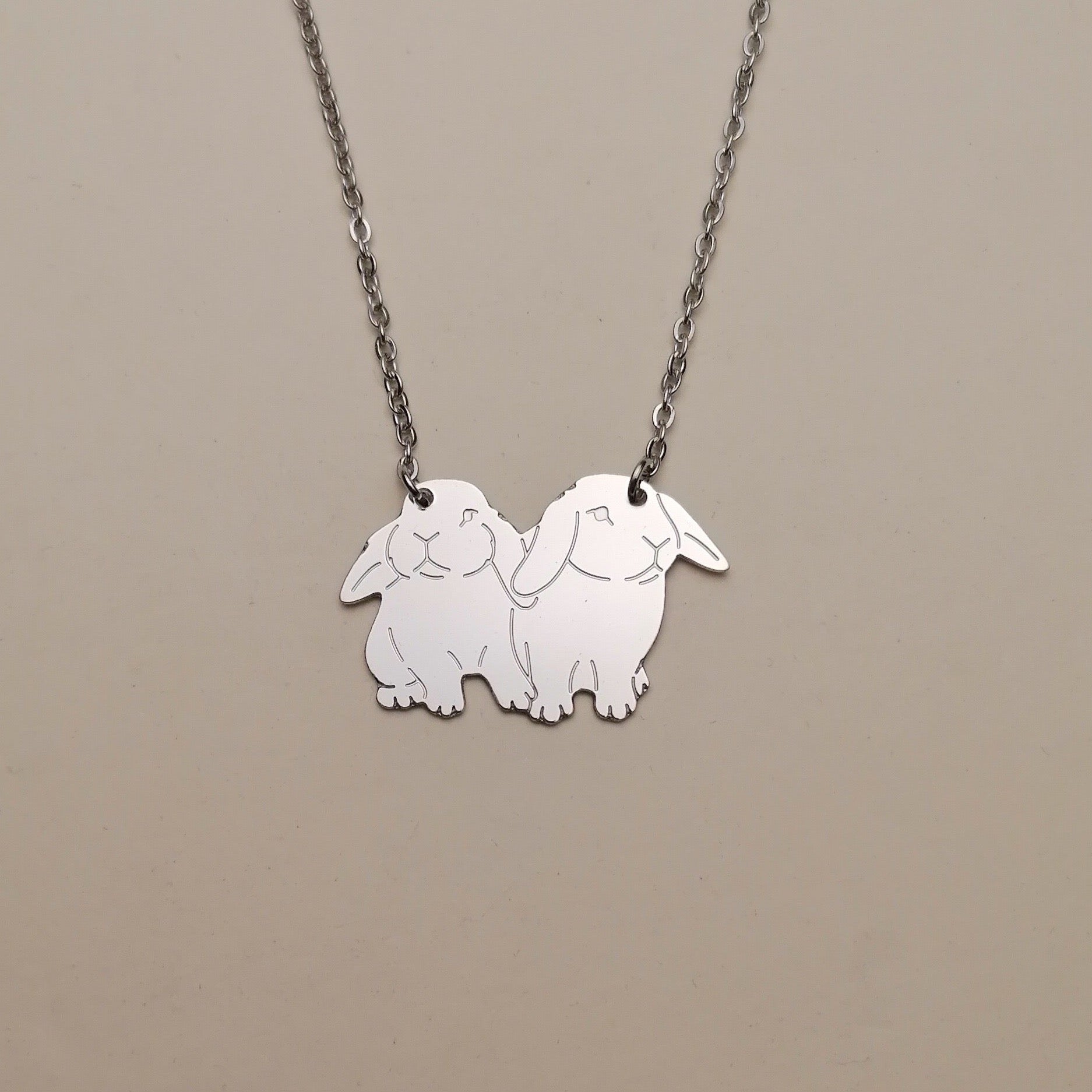 Collana coppia conigli ariete - ContrariaBijoux