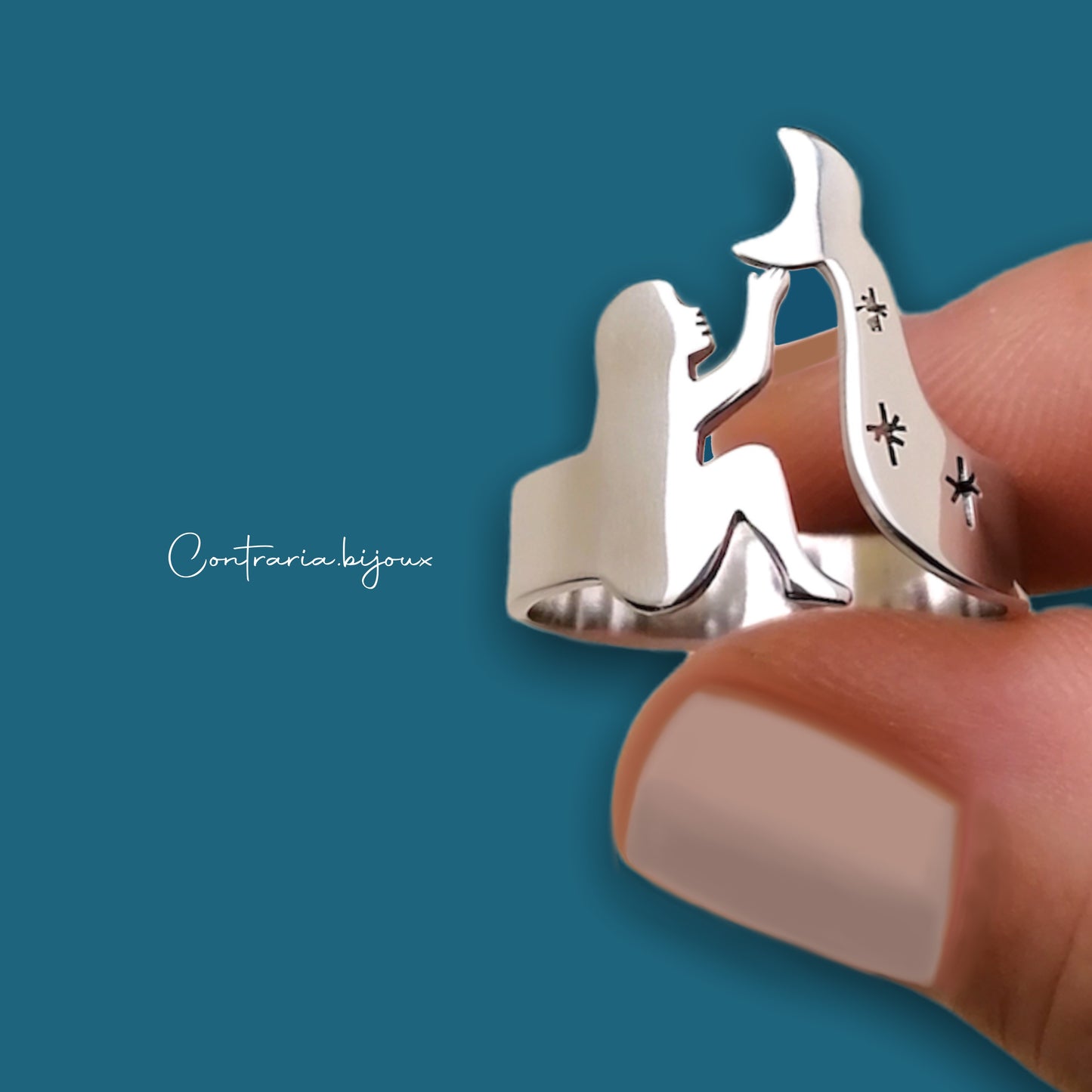 Anello I love you to the moon and back - ContrariaBijoux