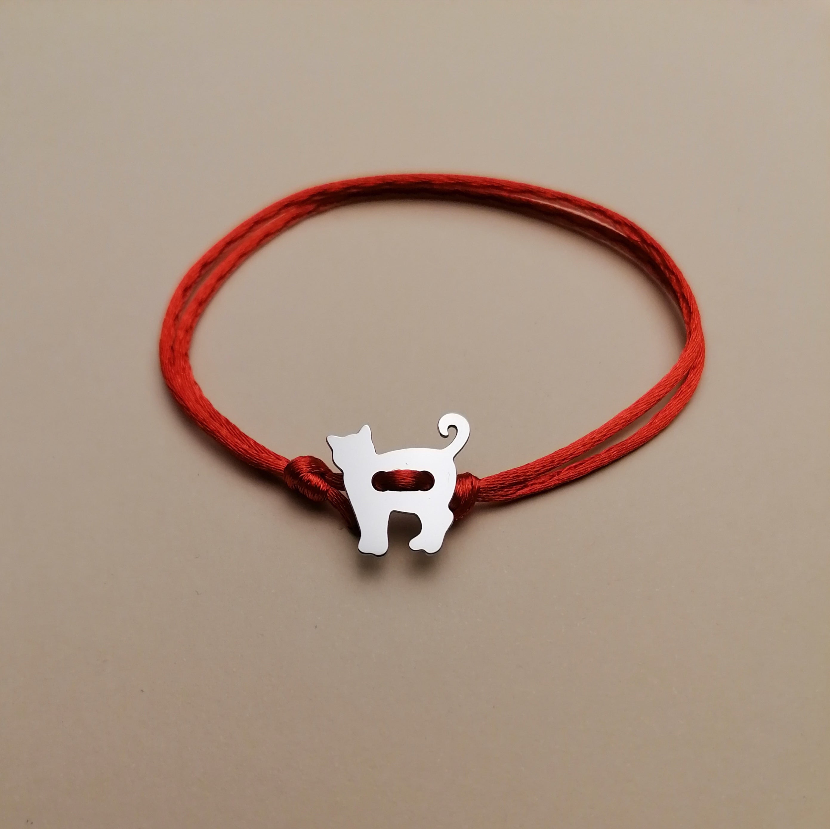 Bracciale in argento 925/ooo con cuore e gatto Bracciale in argento 925/ooo con cuore e gatto
