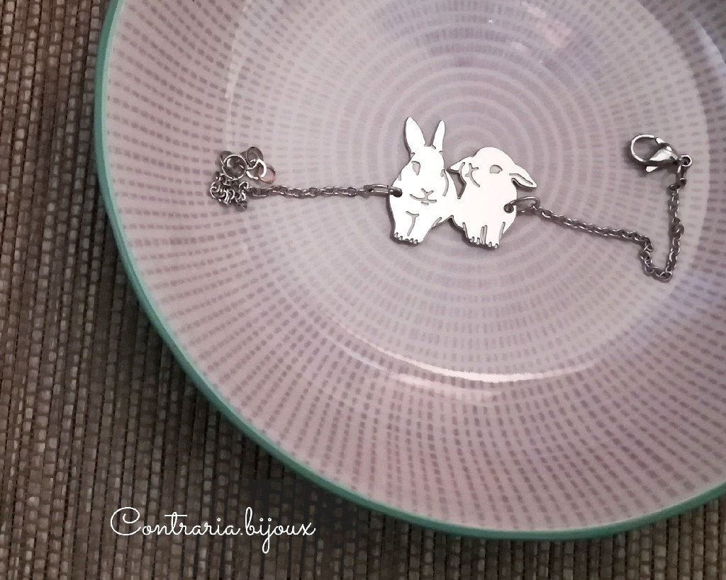 Bracciale coniglio in coppia - ContrariaBijoux