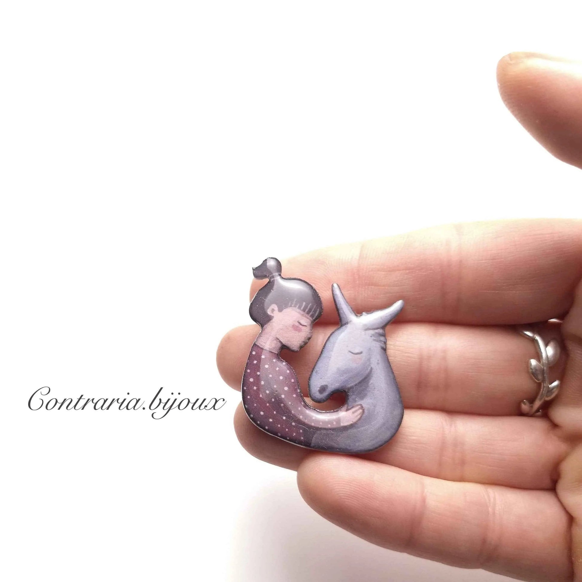 Spilla Asino e ragazza