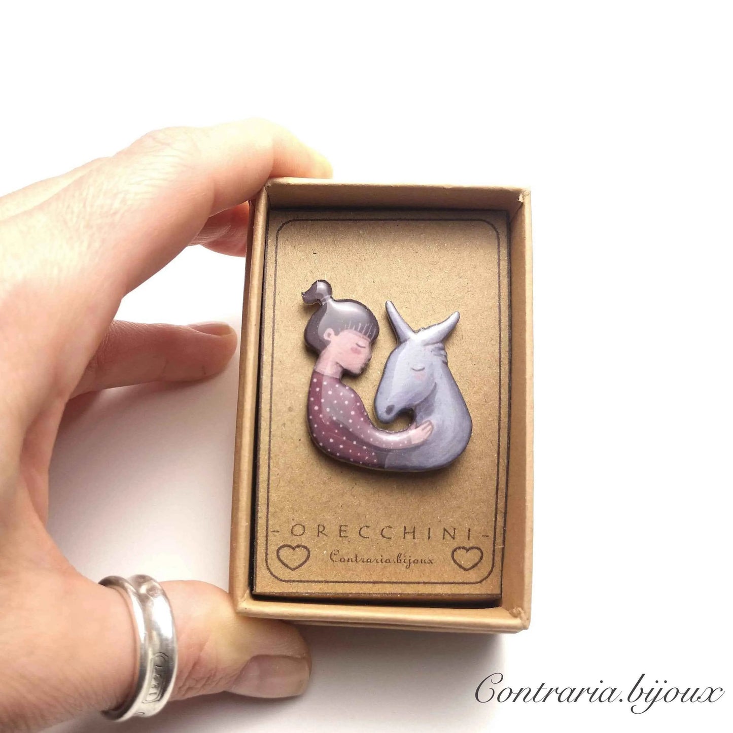 Spilla Asino e ragazza