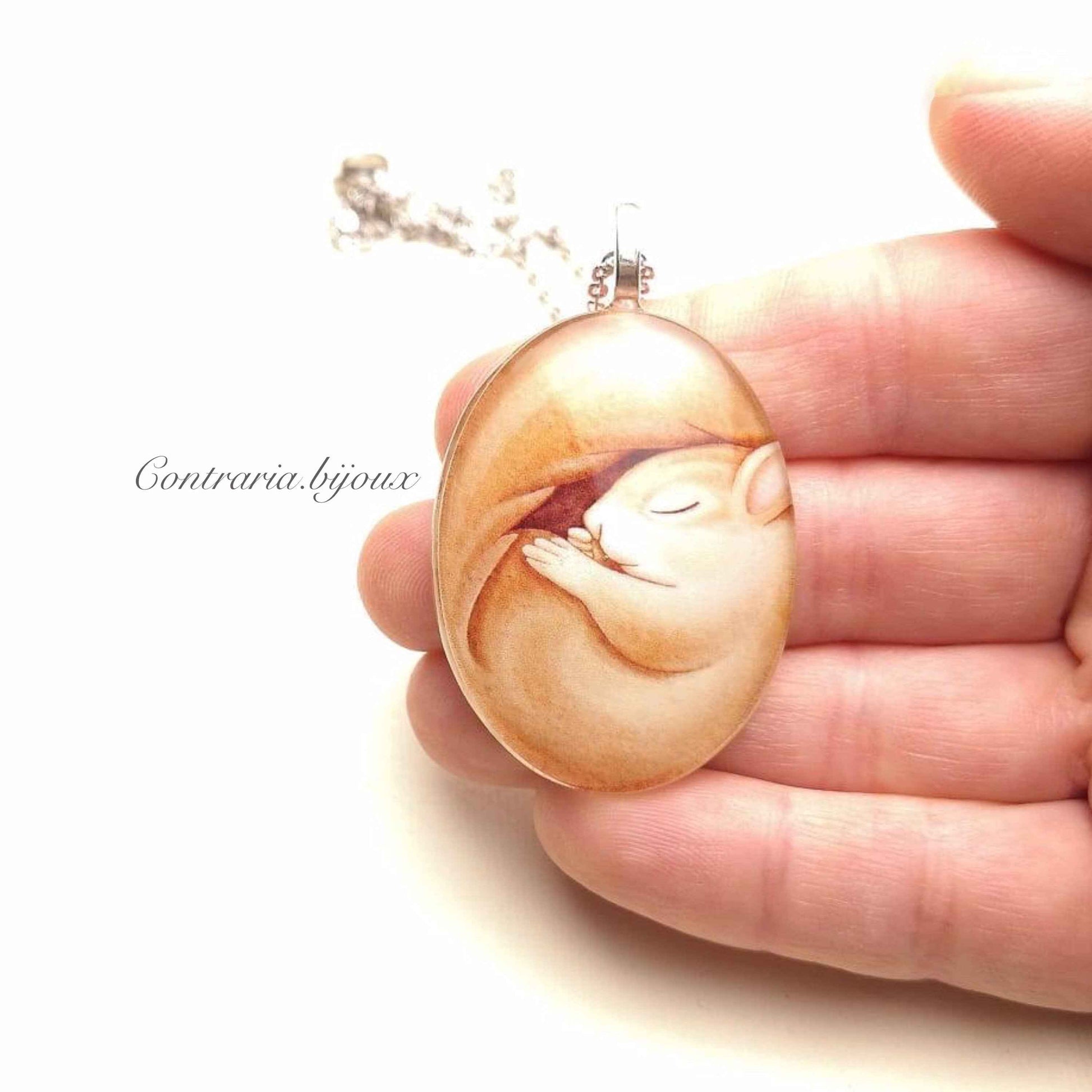 Collana con Ciondolo in Vetro Scoiattolo