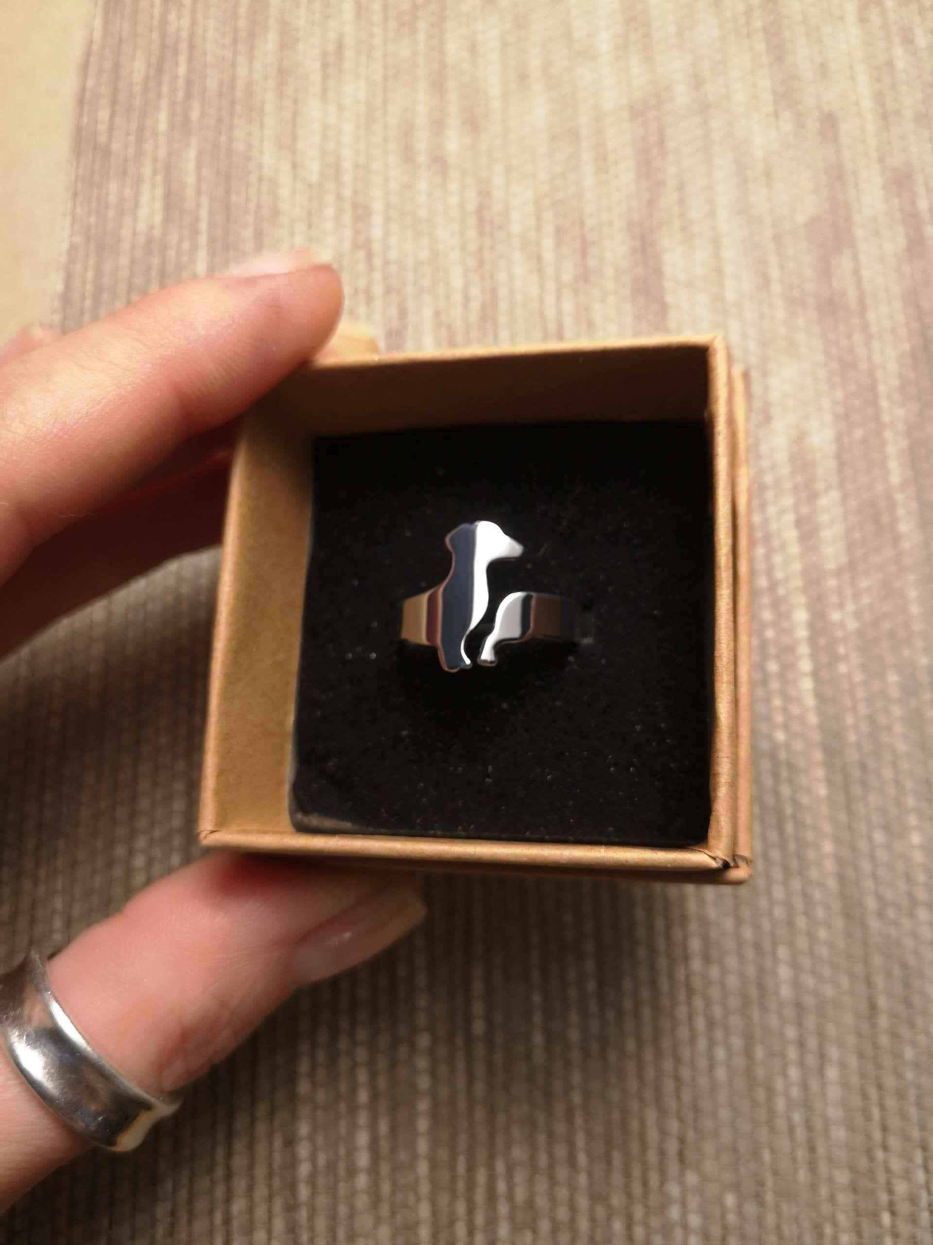 Anello Bassotto, anello a forma di bassotto, anello sagoma bassotto