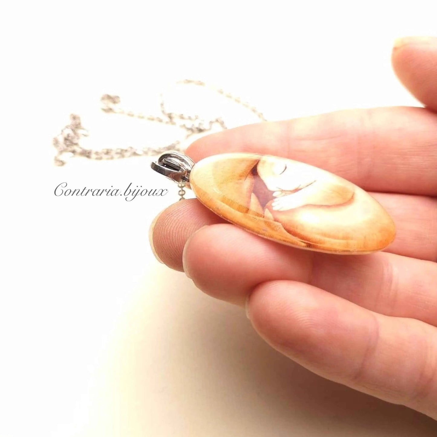 Collana con Ciondolo in Vetro Scoiattolo