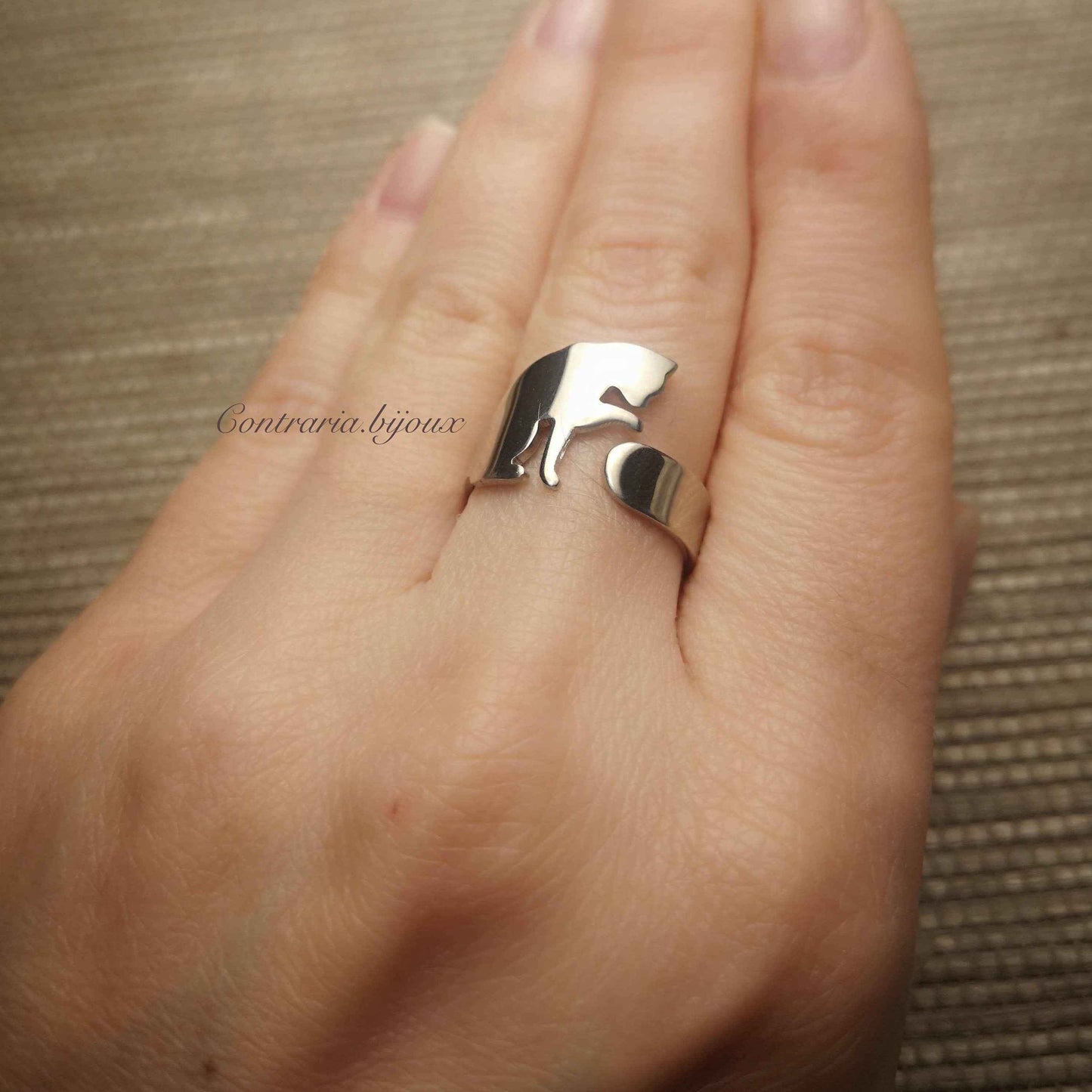 Anello Gatto, anello Gatto singolo, Anello su misura personalizzato con incisione