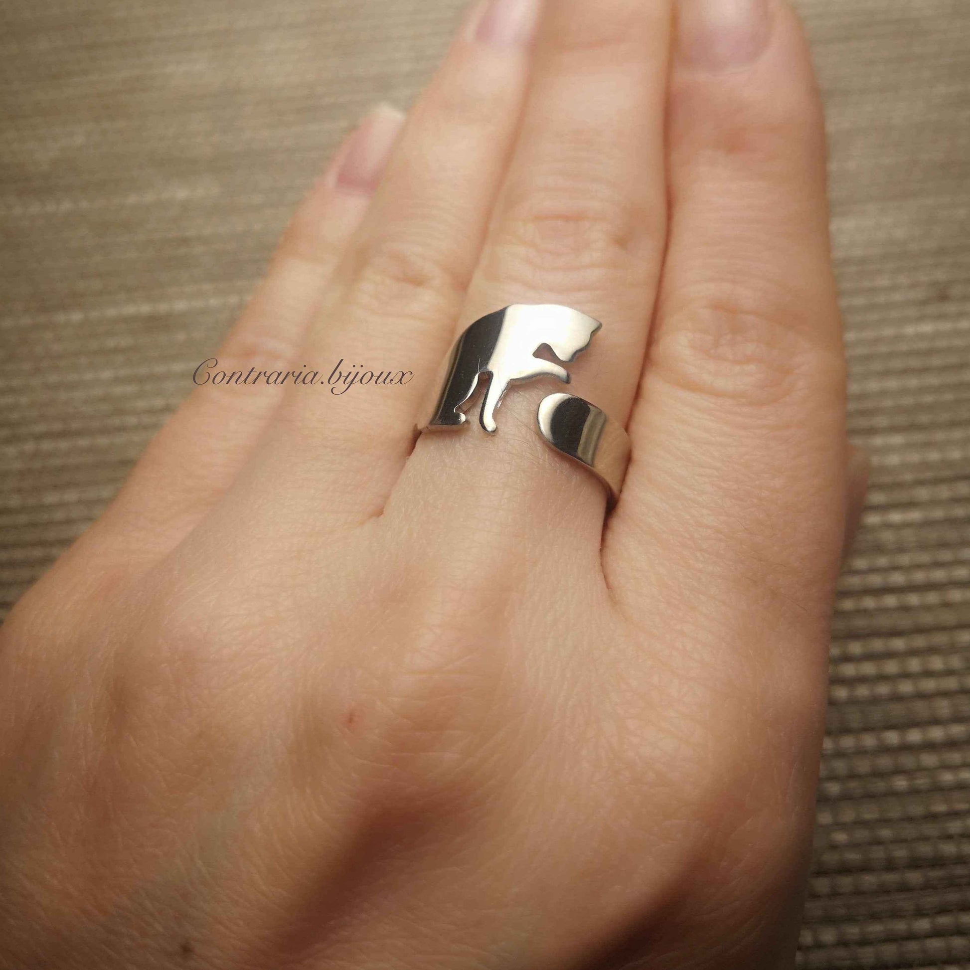 Anello Gatto, anello Gatto singolo, Anello su misura personalizzato con incisione