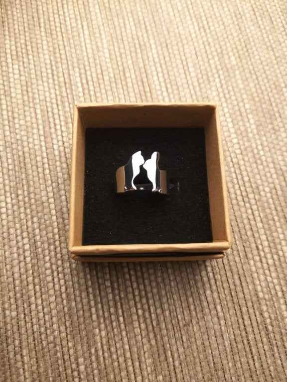 Anello con Conigli innamorati,  Anello personalizzato con coniglio