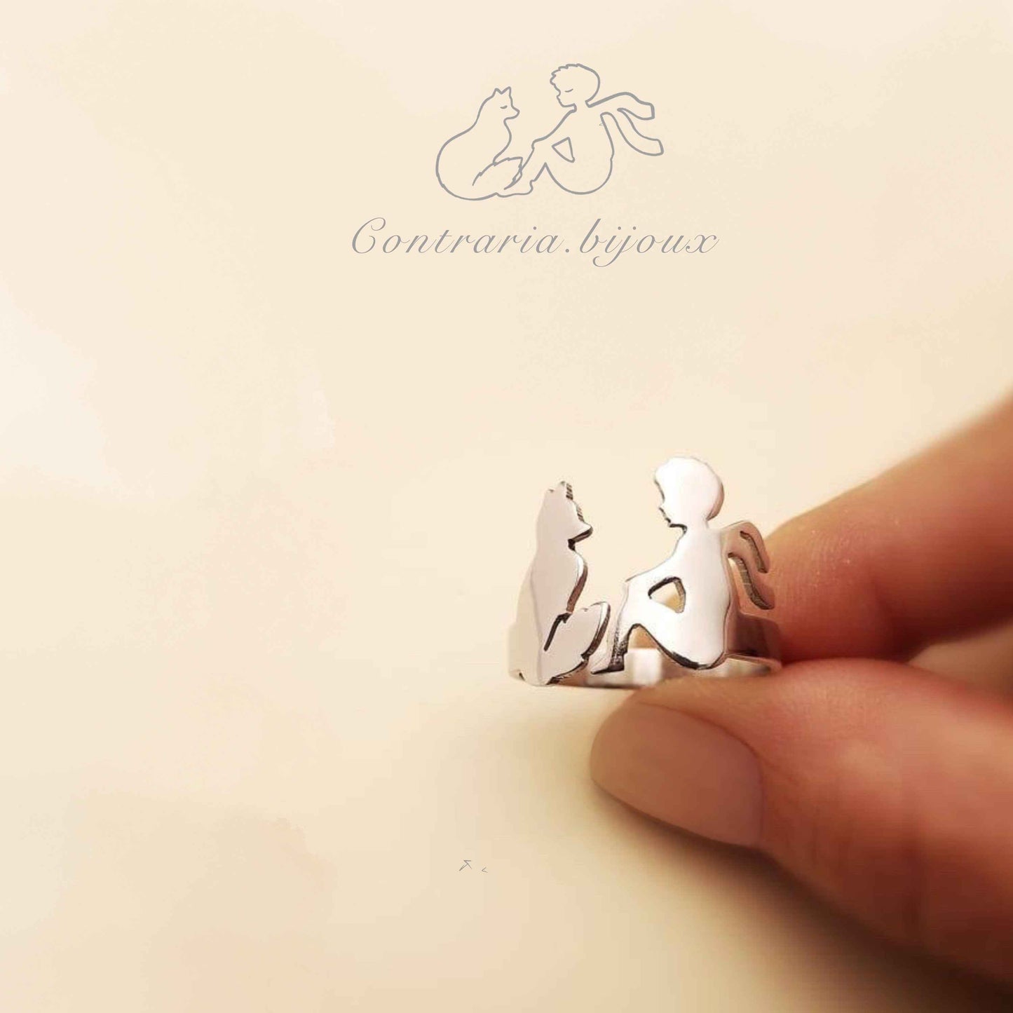 Anello Piccolo Principe e volpe