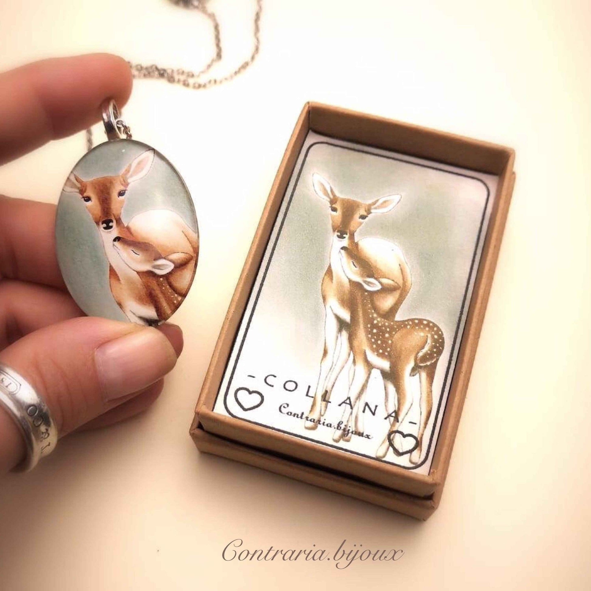 Collana con ciondolo Cerbiatto