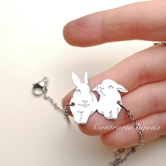 Bracciale coniglio in coppia - ContrariaBijoux