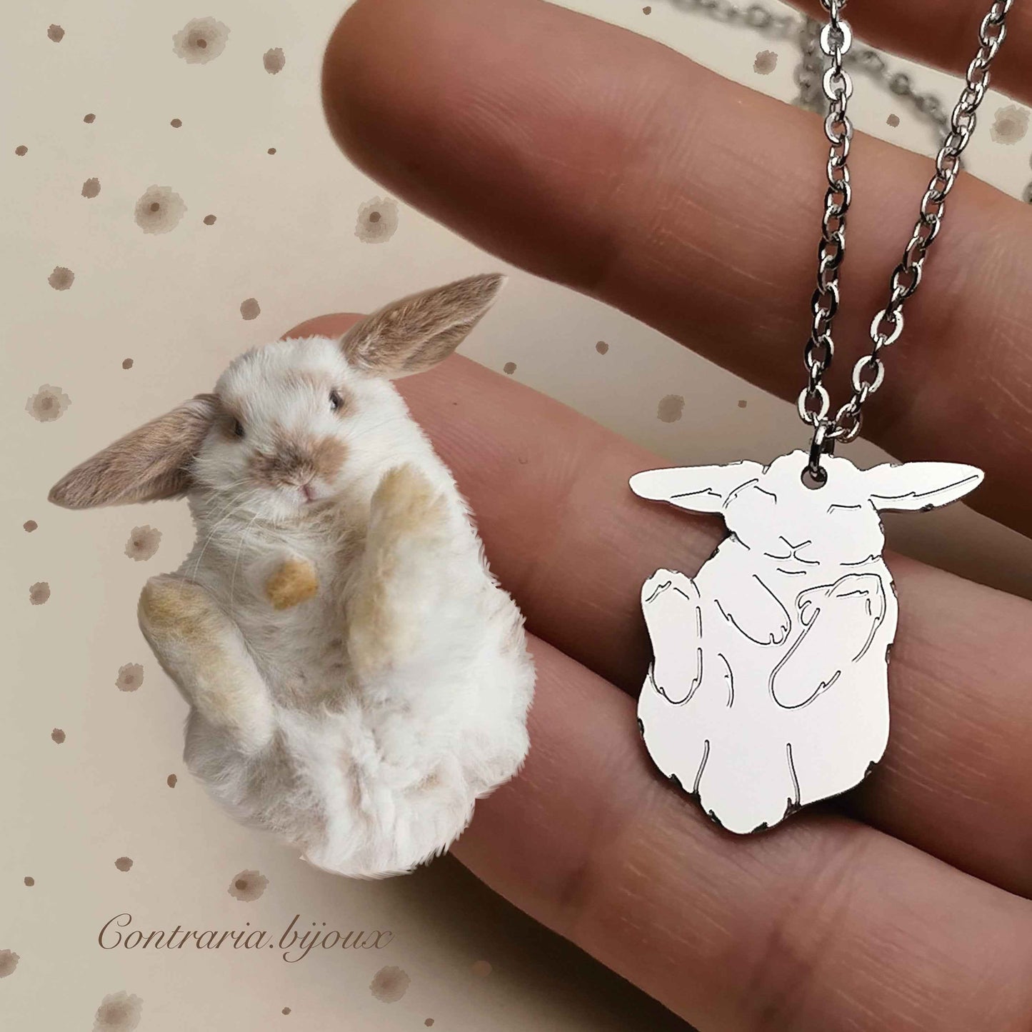 Collana Coniglio Ariete sdraiato