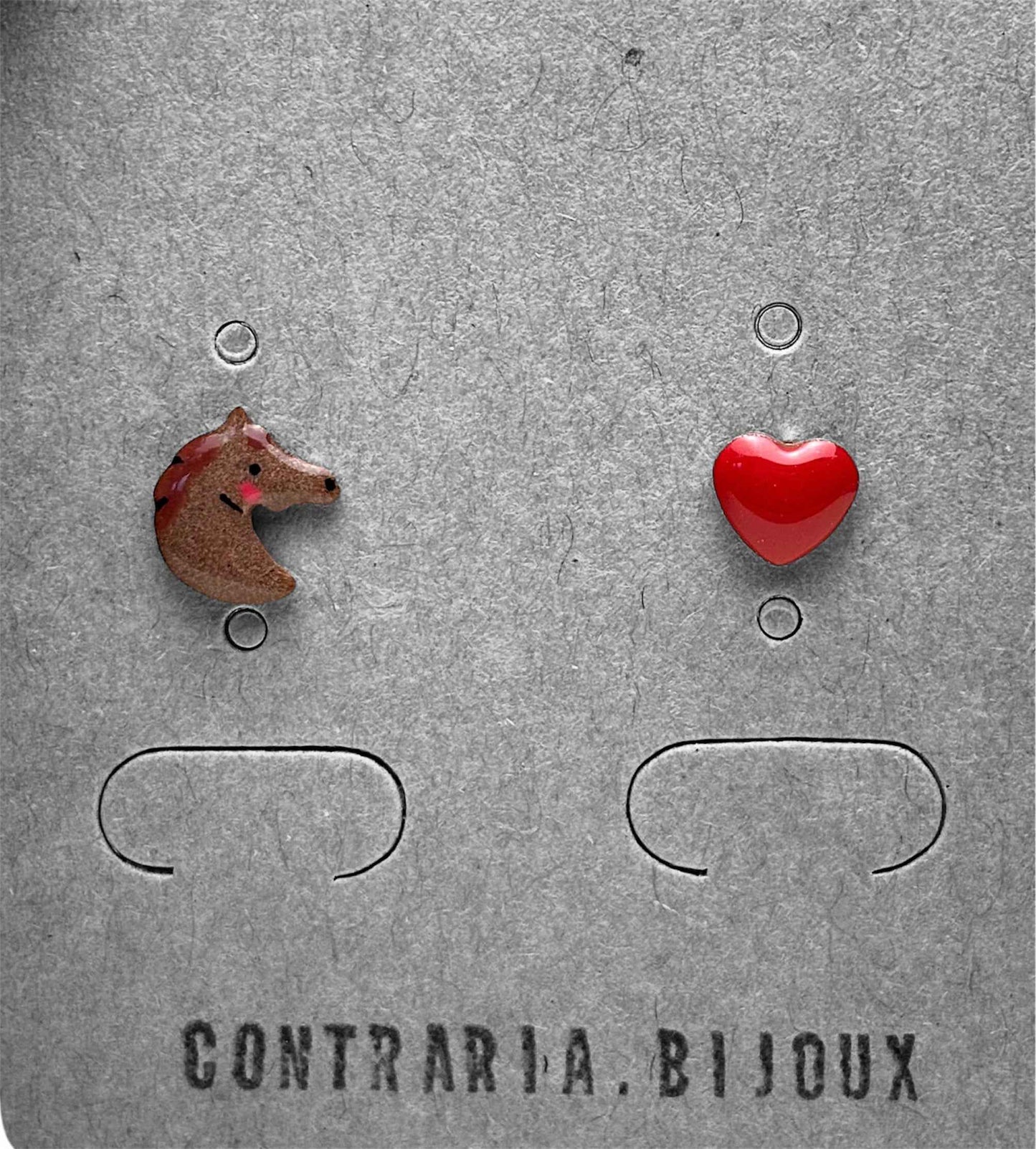 Orecchini Cavallo e cuore