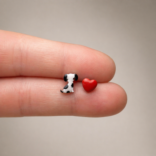Orecchini Cane e Cuore - Eleganti Orecchini con Design Unico - ContrariaBijoux