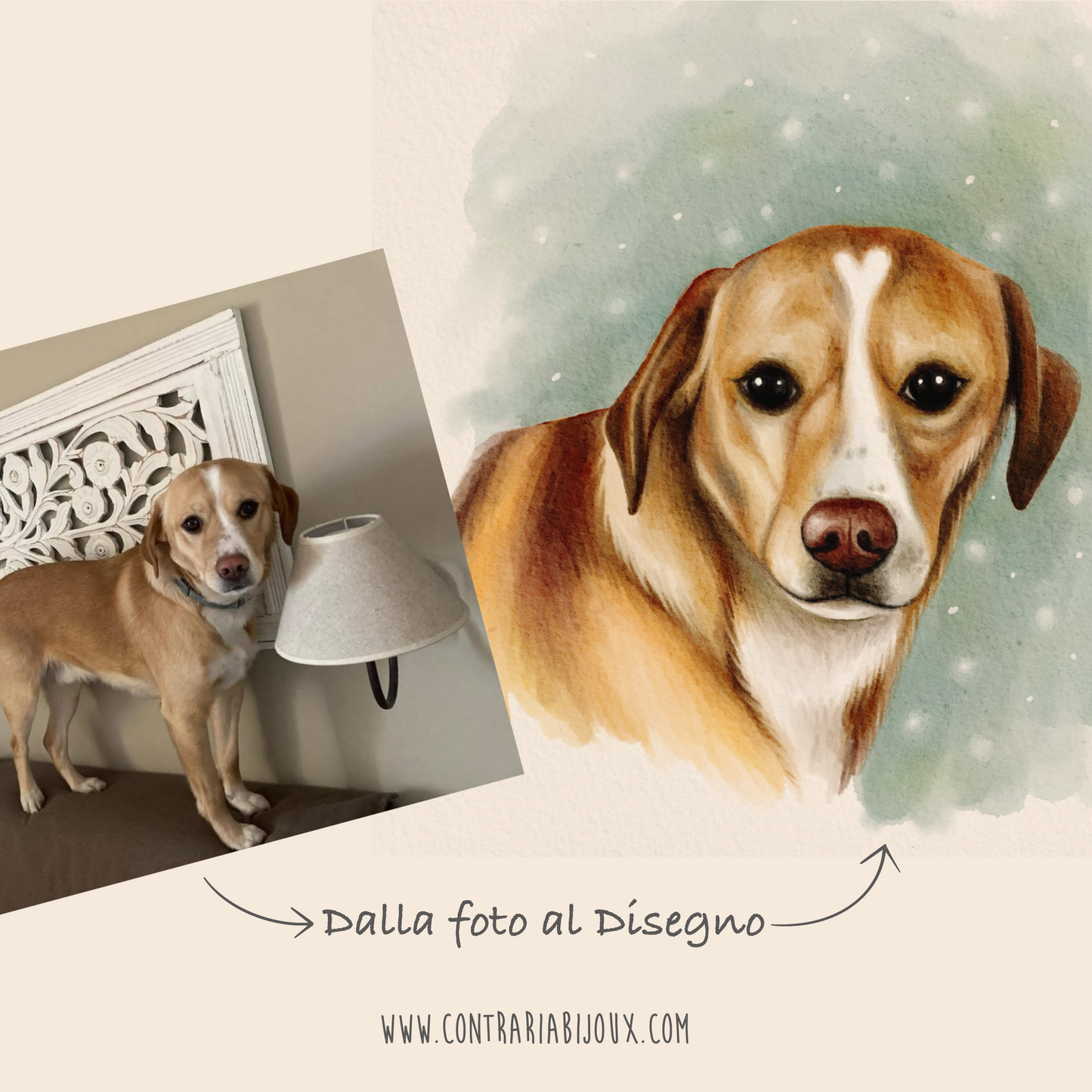 Collana illustrata personalizzata - quattrozampe