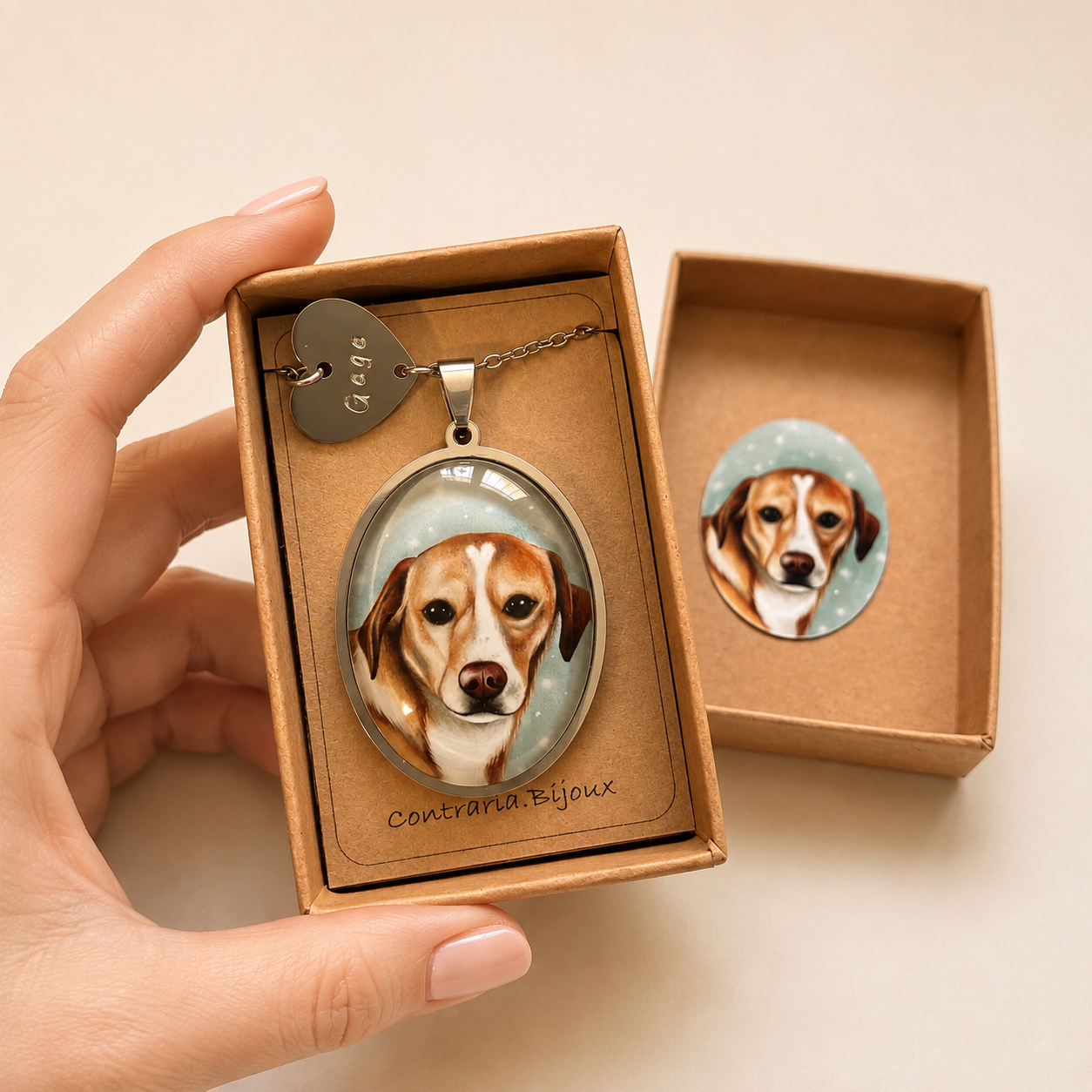 Collana illustrata personalizzata - quattrozampe
