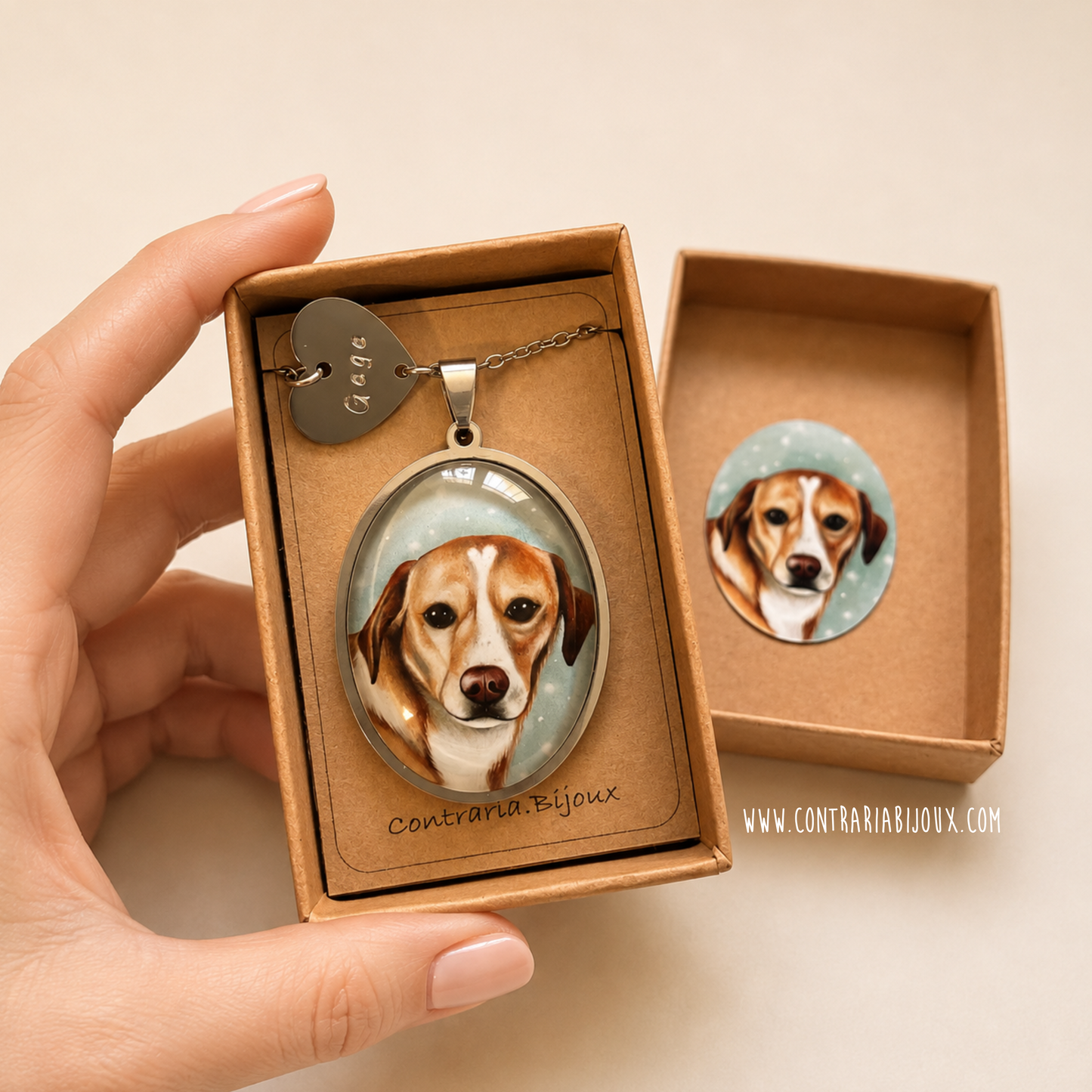 Collana illustrata personalizzata - quattrozampe