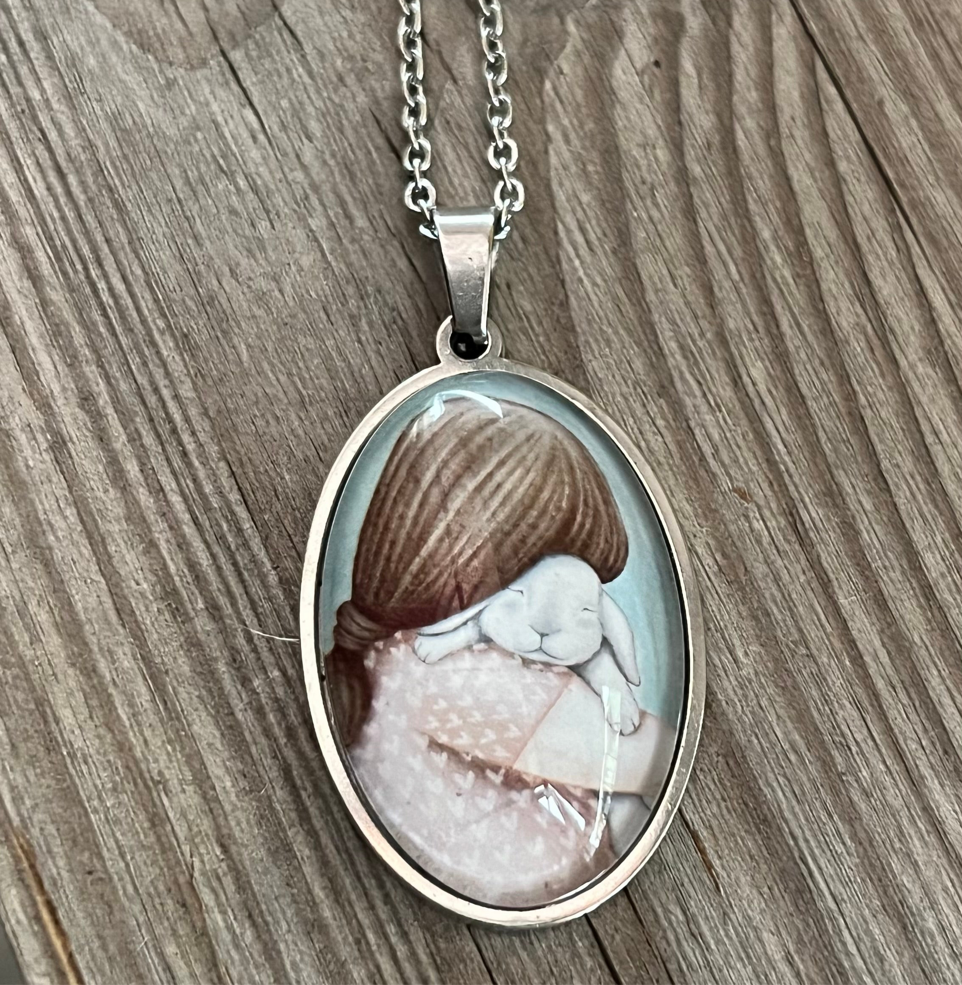 Collana con Ciondolo Coniglietto Ariete in Vetro - ContrariaBijoux