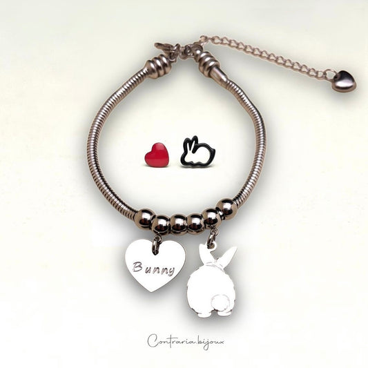 Bracciale Coniglio Codino a Pon Pon