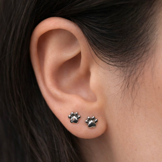 Orecchini Zampa in Acciaio - Orecchini a Lobo a Forma di Zampa