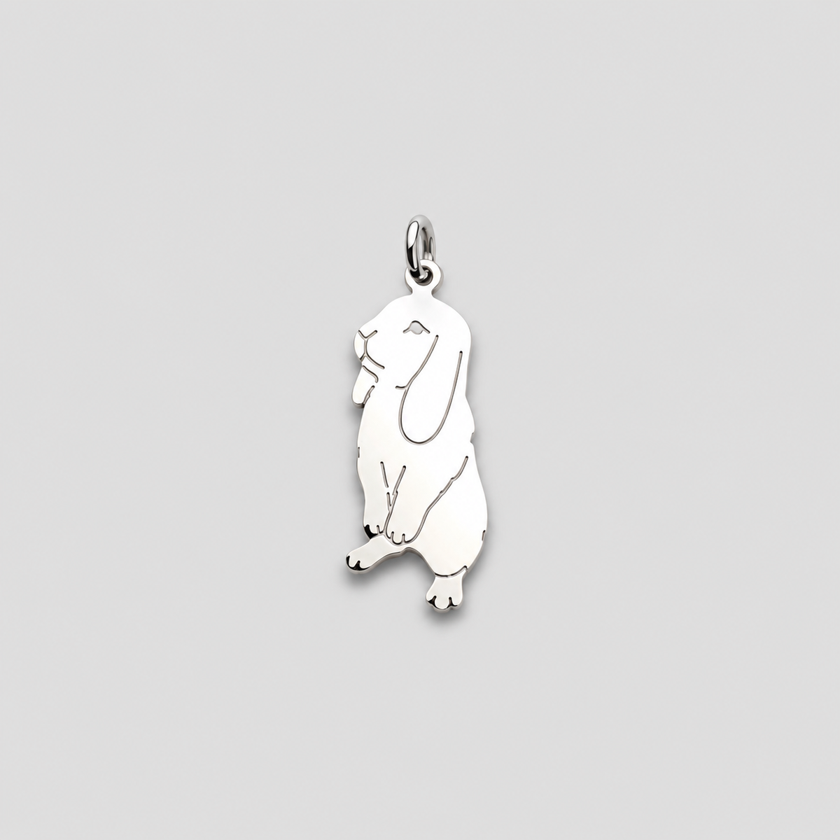Collana con ciondolo coniglio Ariete nano in argento, gioiello ContrariaBijoux in stile delicato e dettagliato.