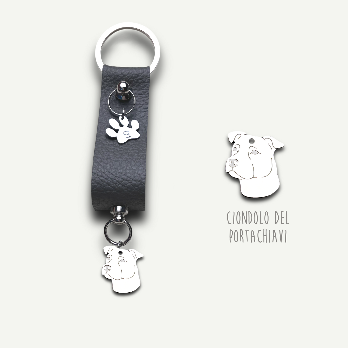 Portachiavi similpelle cane, portachiavi cane jack russell , bulldog francese , border collie , Labrador, maltese