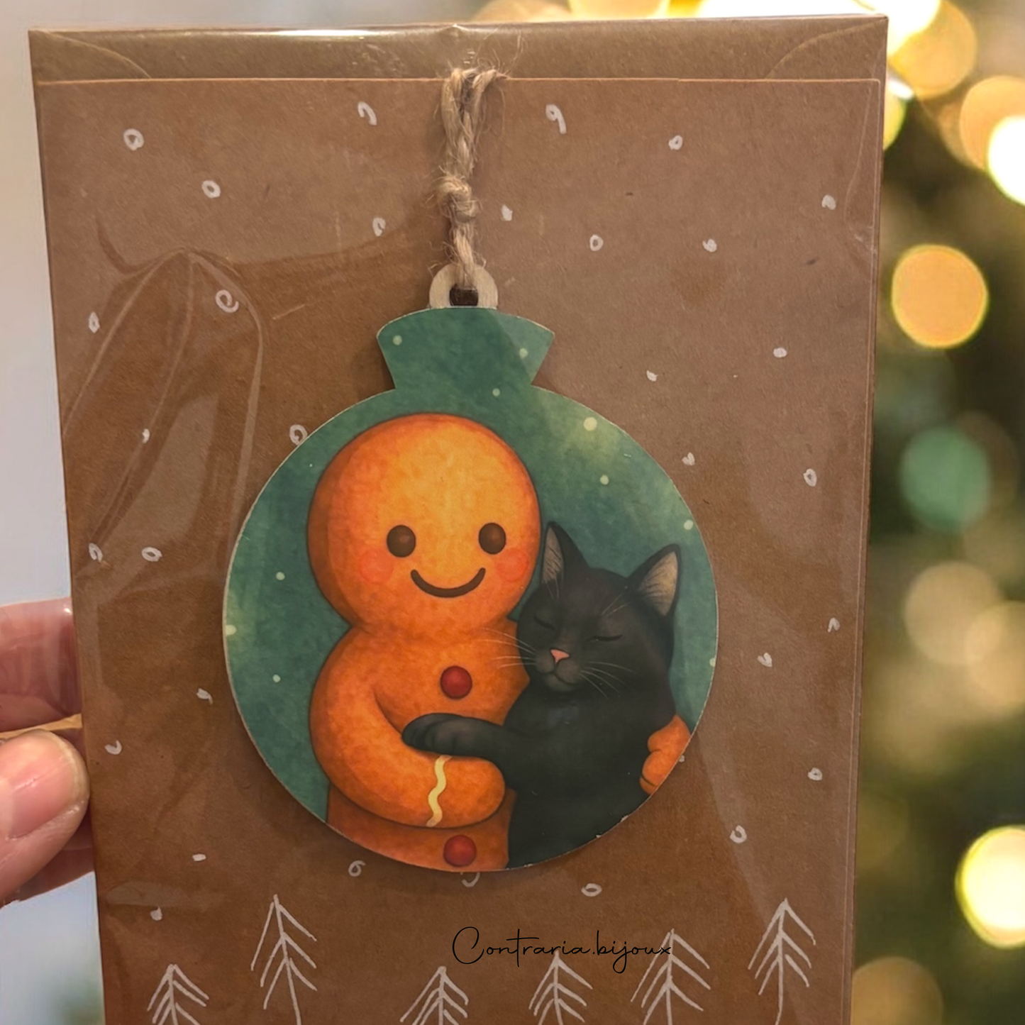 Decorazione Natalizia Zenzi e gatto