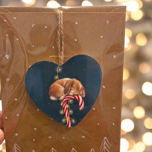 Decorazione Natalizia con coniglietto ariete