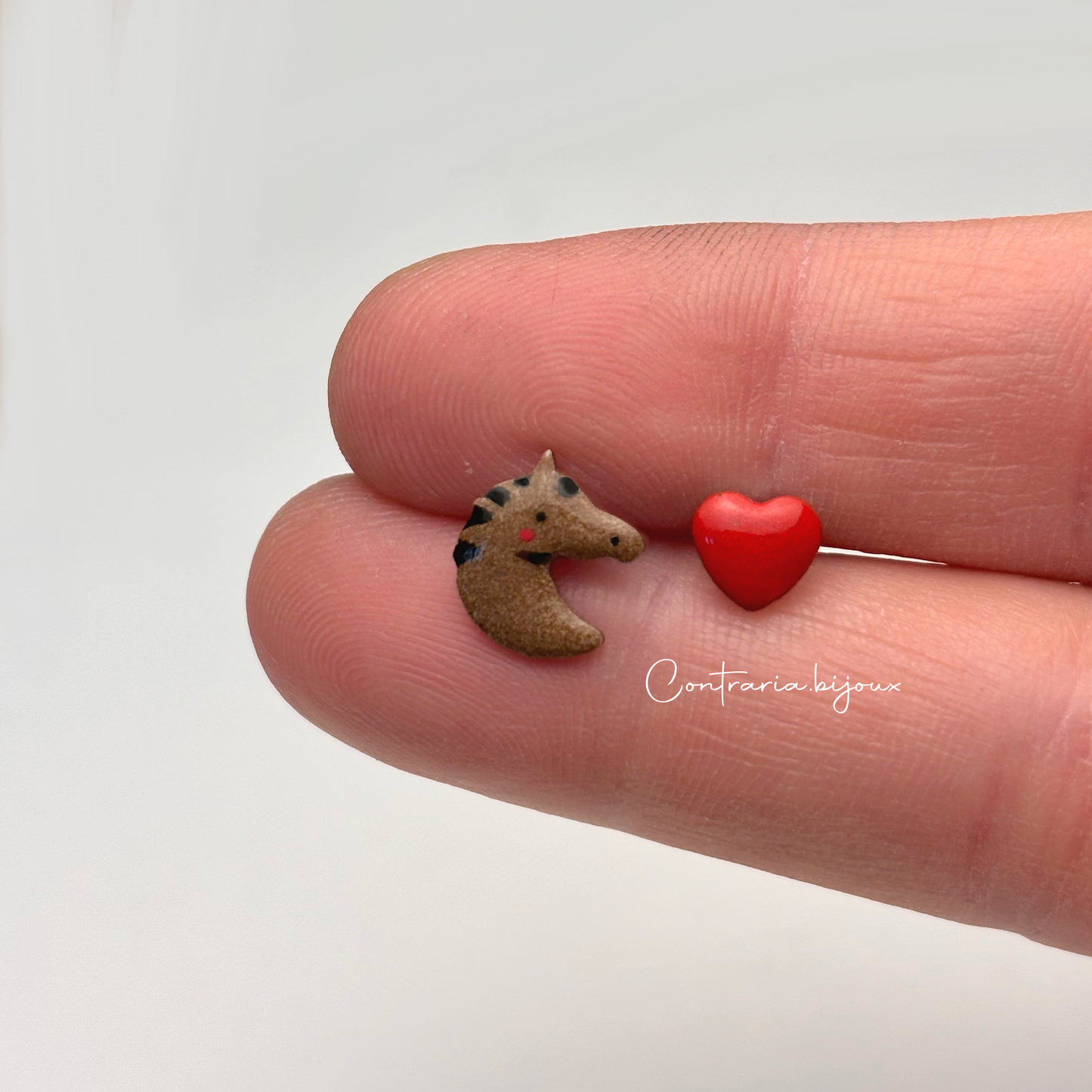 Orecchini Cavallo e cuore - ContrariaBijoux