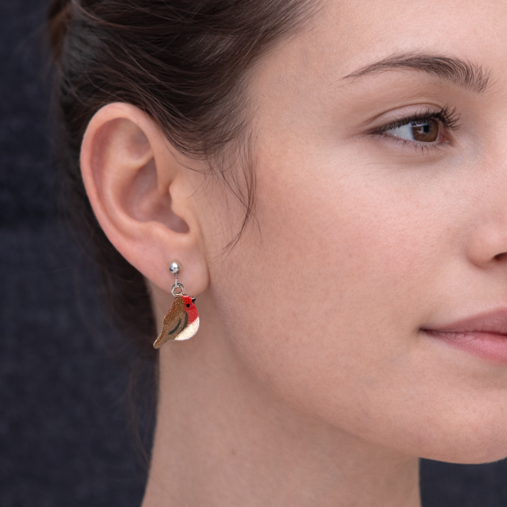 Orecchini pettirosso pendenti - ContrariaBijoux