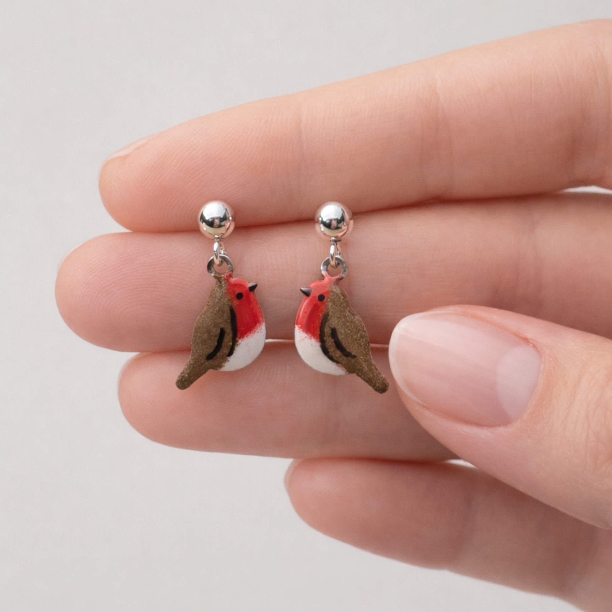 Orecchini pettirosso pendenti - ContrariaBijoux