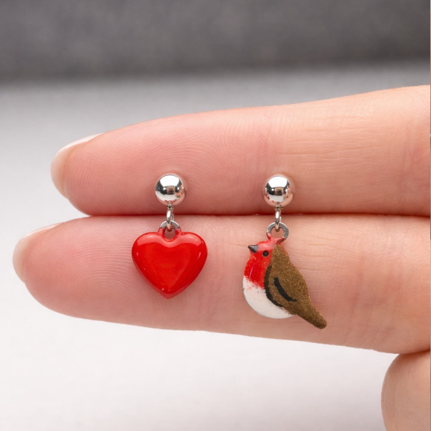 Orecchini pettirosso pendenti - ContrariaBijoux