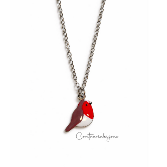Collana con ciondolo pettirosso - ContrariaBijoux
