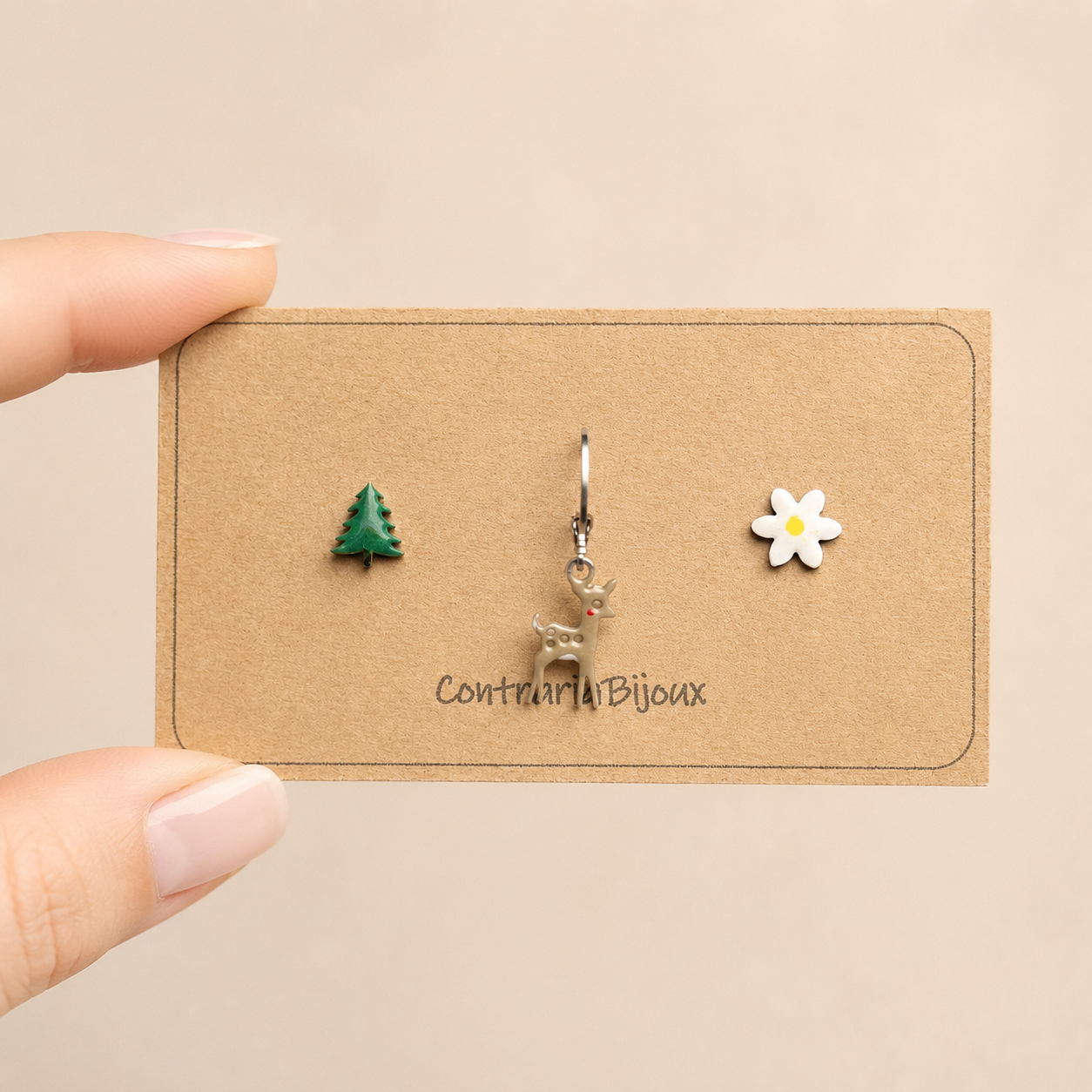 Orecchini Cerbiatto pendente | Gioielli Natura – Contraria Bijoux