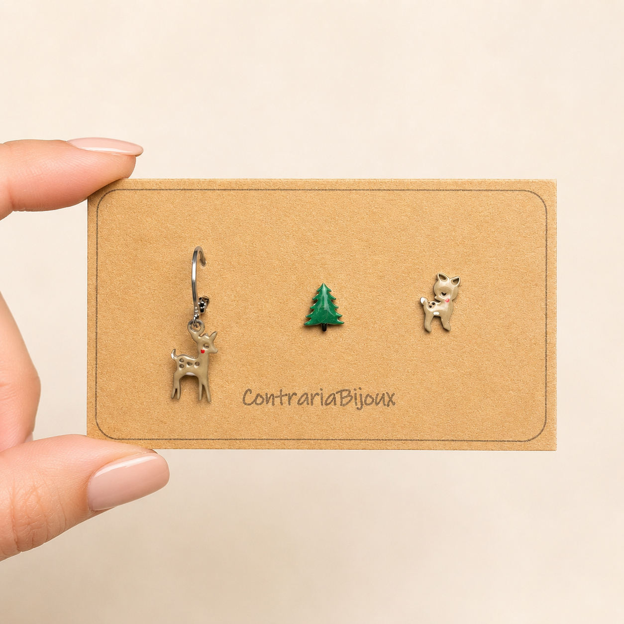 Orecchini Cerbiatto pendente | Gioielli Natura – Contraria Bijoux