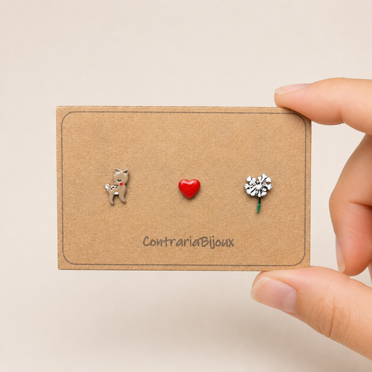 Orecchini Cerbiatto a Lobo | Gioielli Natura – Contraria Bijoux