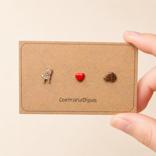 Orecchini Cerbiatto a Lobo | Gioielli Natura – Contraria Bijoux