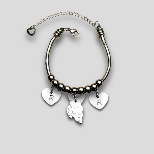 Bracciale Coniglio Testa di Leone e cuore, bracciale Coniglio - ContrariaBijoux