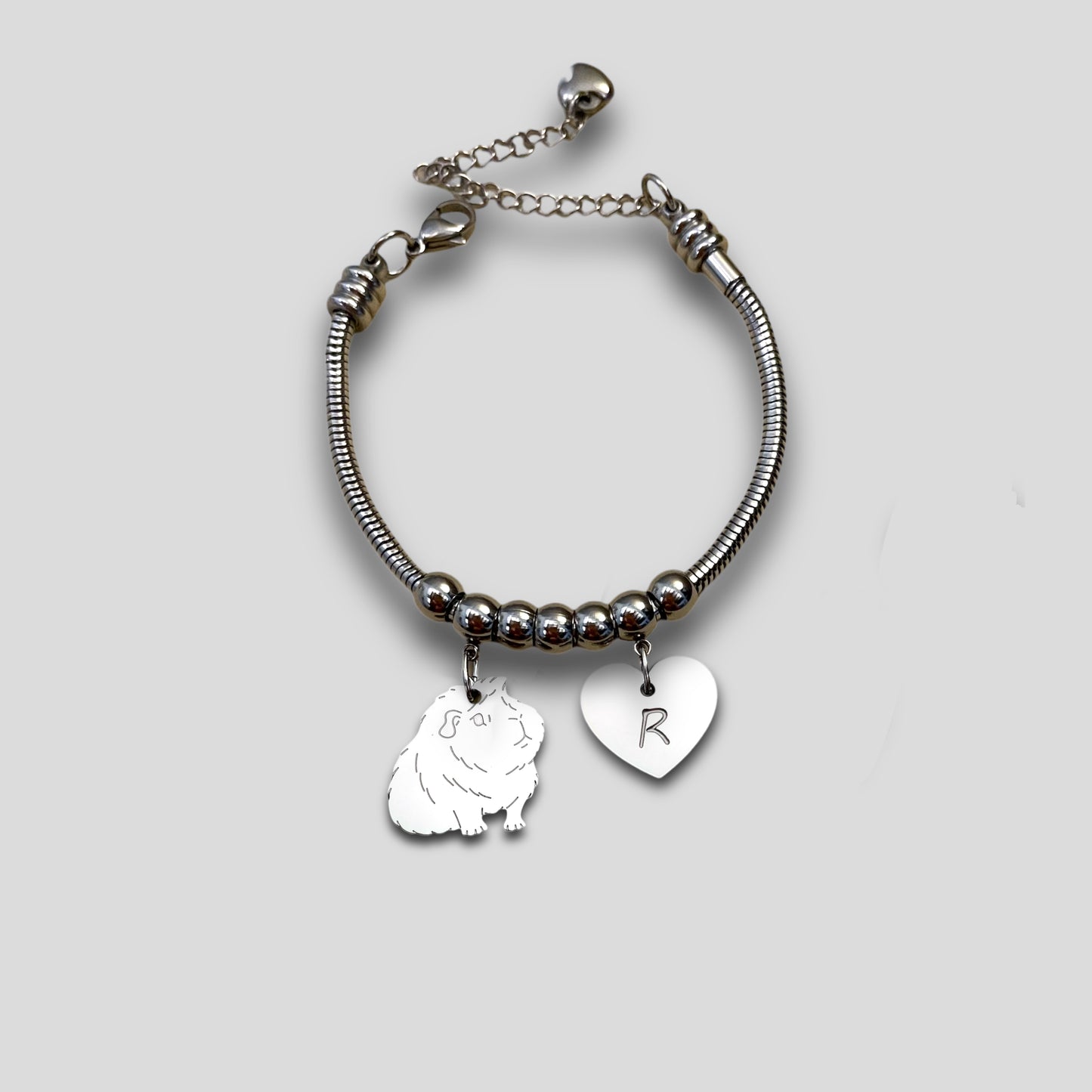 Bracciale con ciondolo Cavia / Porcellino d’india a pelo lungo - ContrariaBijoux