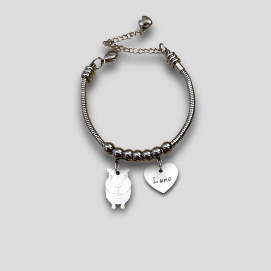 Bracciale con ciondolo Cavia / Porcellino d’india - ContrariaBijoux